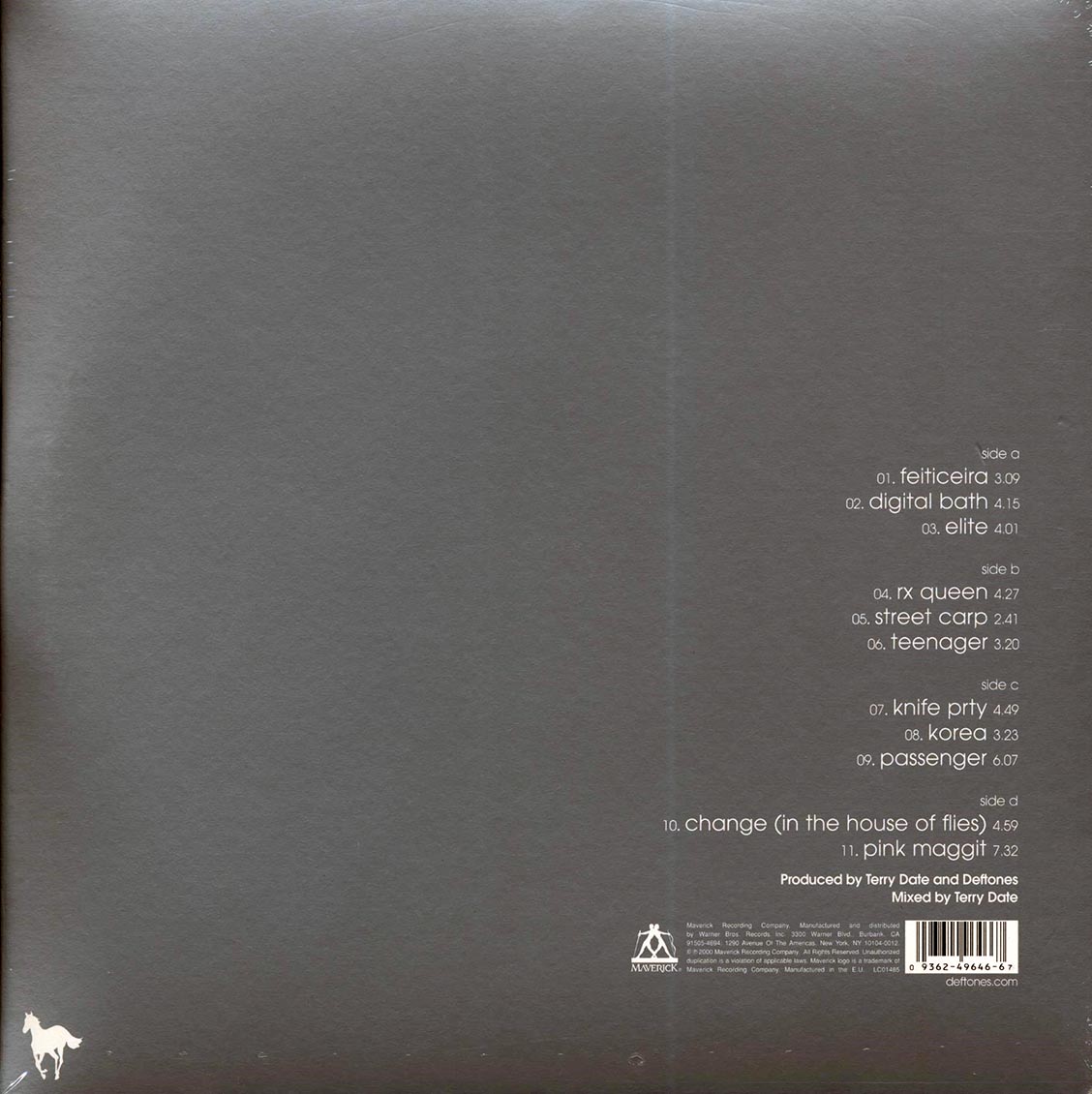 Deftones - White Pony (2LP) Vinyl Record rear