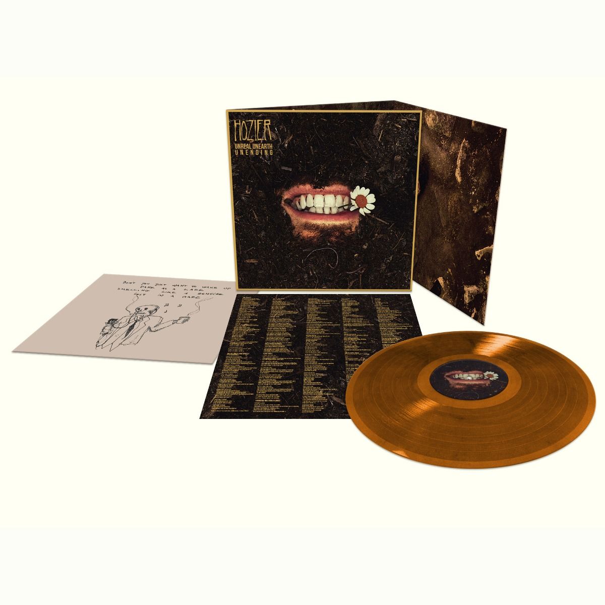Hozier - Unreal Unearth Unending (LP Ltd. 140g Raw Ochre Vinyl Record) fold out 1