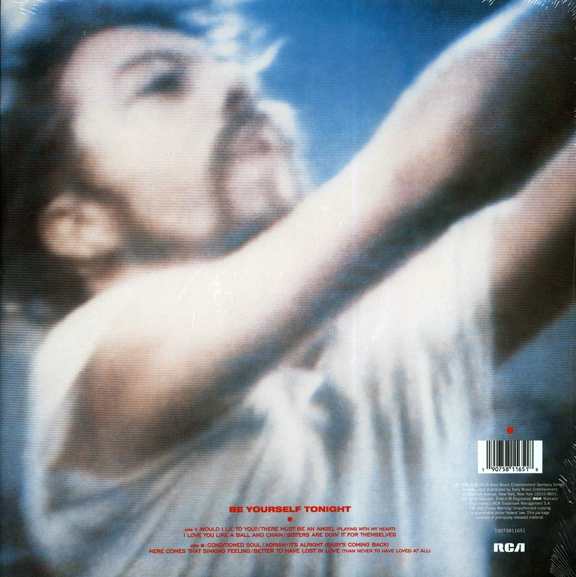 Eurythmics - Be Yourself Tonight (incl. mp3) (180g Vinyl Record) rear