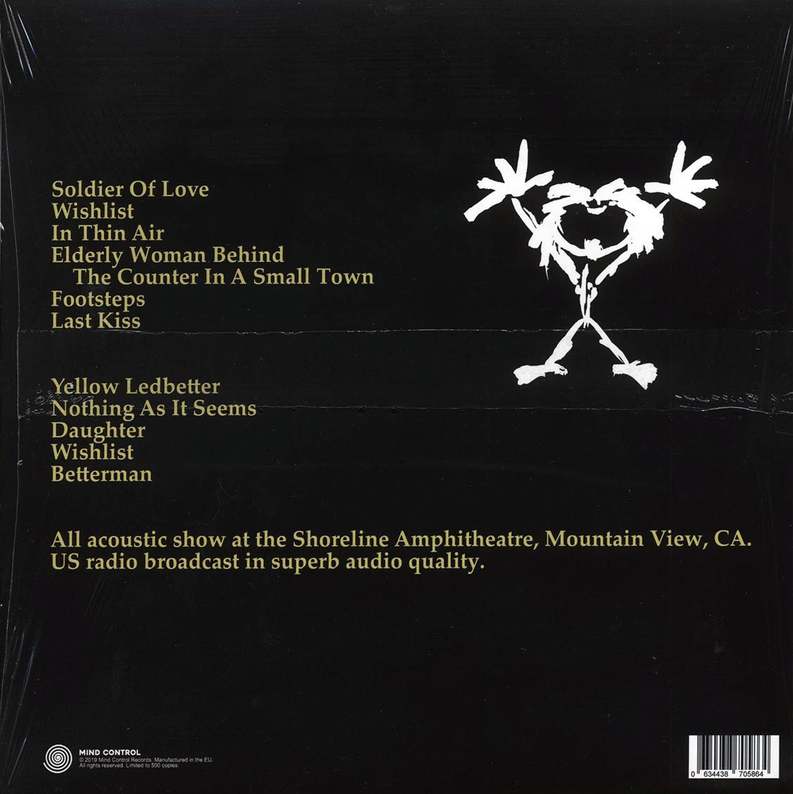 Pearl Jam – Acoustic In Mountainview, CA. (Limited Edition Vinyl LP) rear