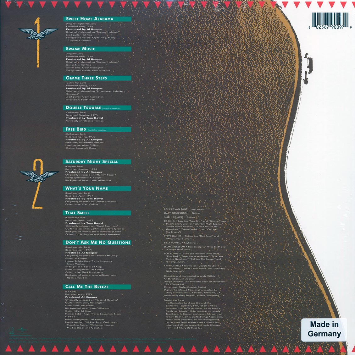 Lynyrd Skynyrd - Skynyrd's Innyrds: Their Greatest Hits (180g) Vinyl Record rear