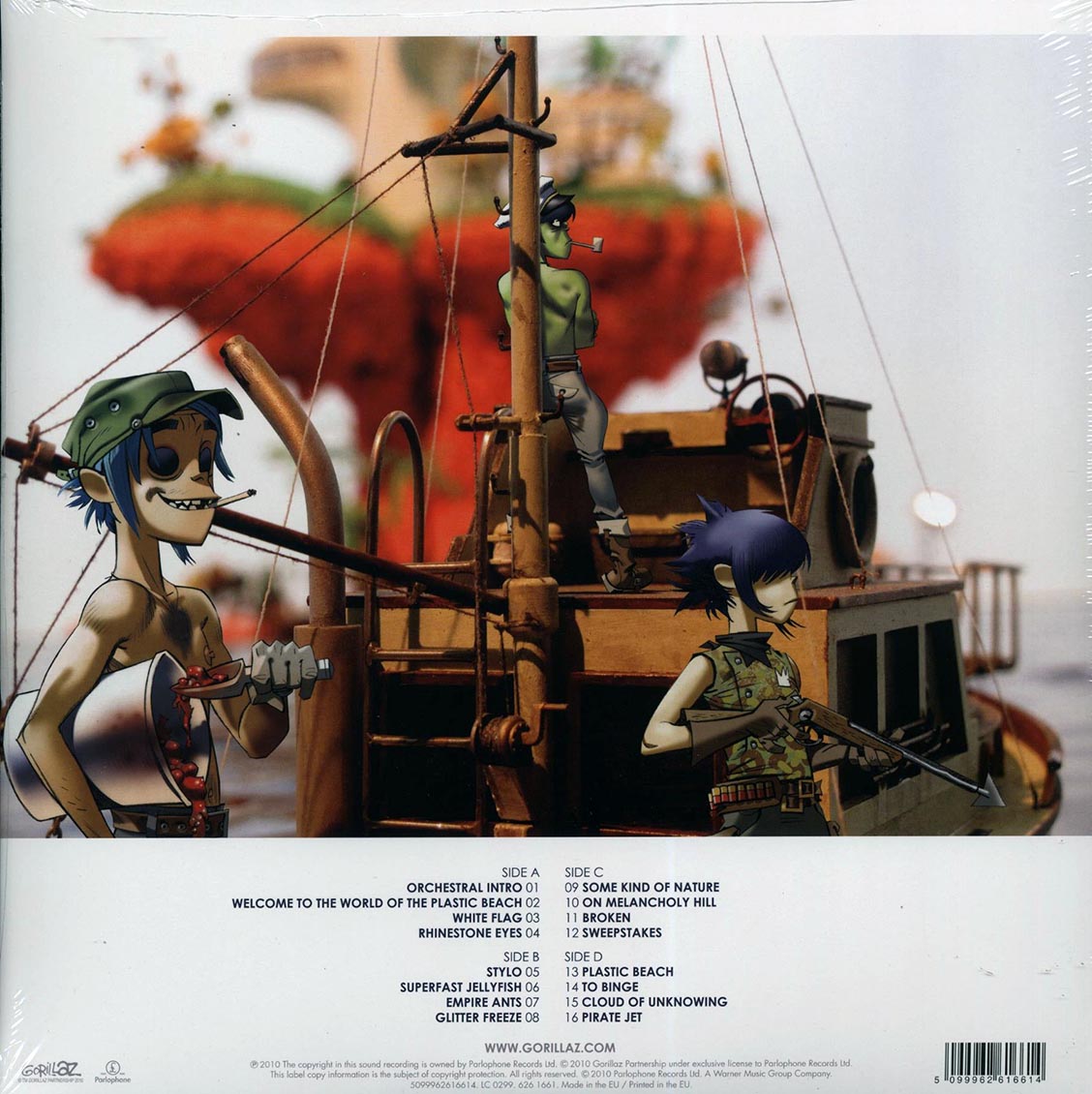 Gorillaz - Plastic Beach (2LP) Vinyl Record rear