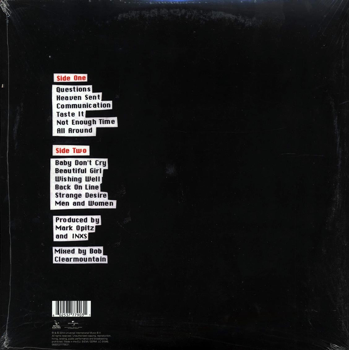 INXS - Welcome To Wherever You Are (incl. mp3, 180g) Vinyl Record rear