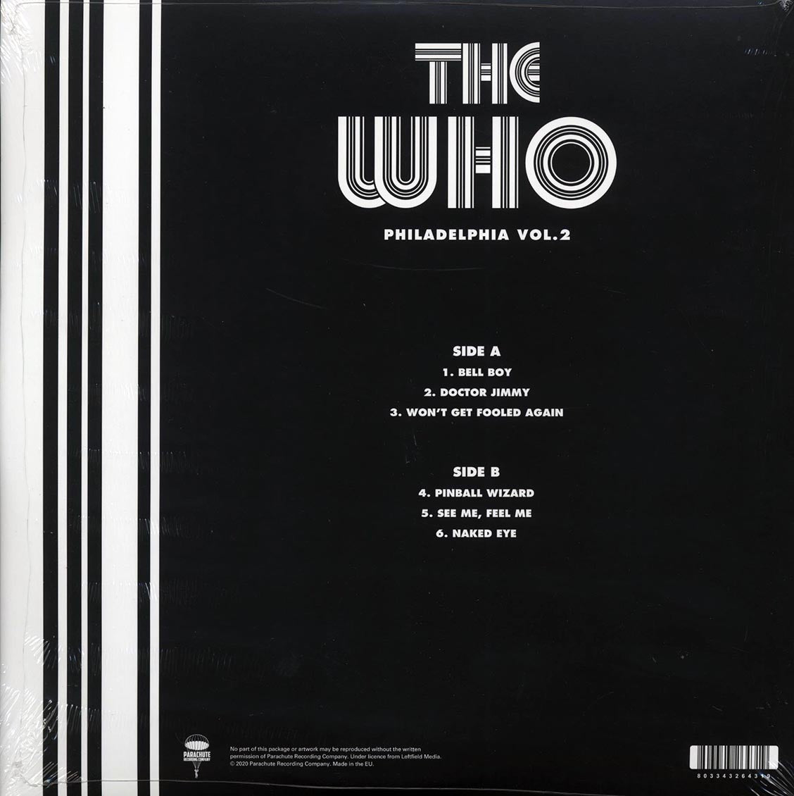 The Who - Philadelphia Volume 2: 1973 Broadcast Quadrophenia Tour (LP Vinyl Record) rear