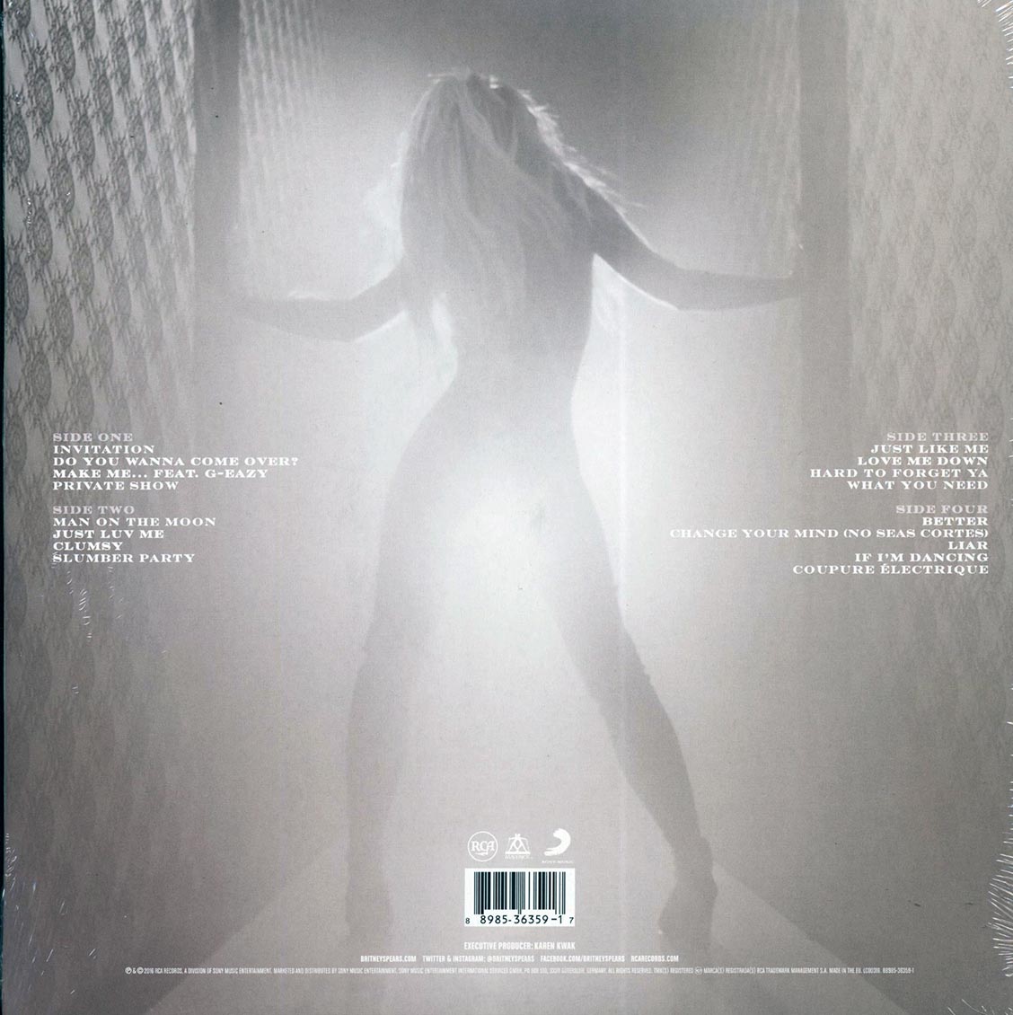 Britney Spears - Glory (2LP) Vinyl Record rear