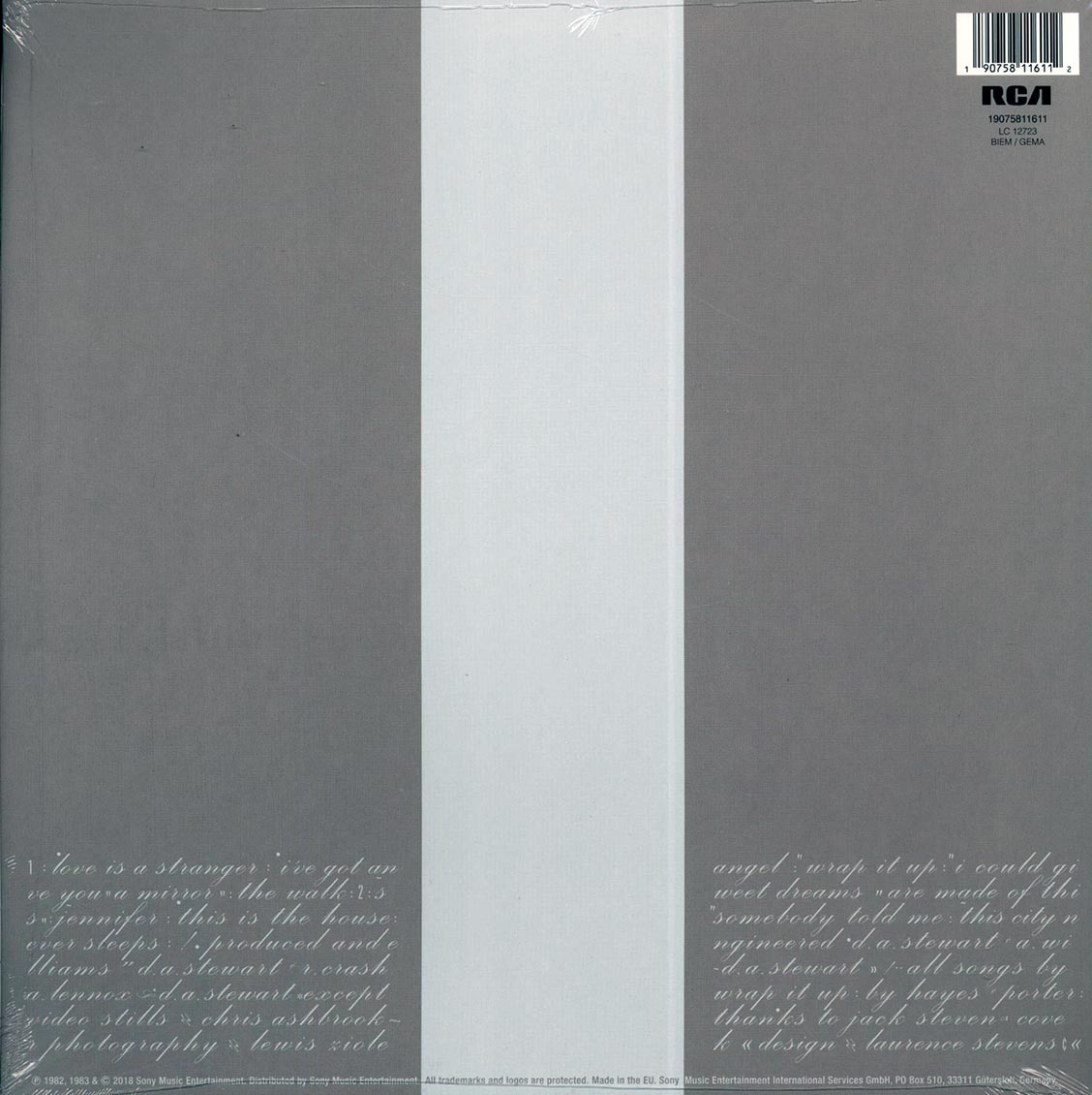 Eurythmics - Sweet Dreams Are Made Of These (incl. mp3, 180g) Vinyl Record rear