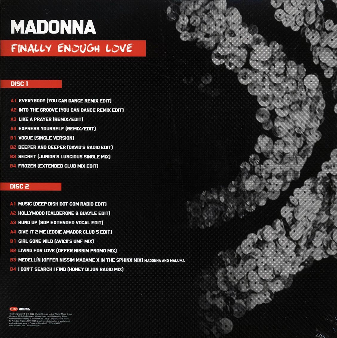 Madonna - Finally Enough Love (2LP) (Remastered Vinyl Record) rear