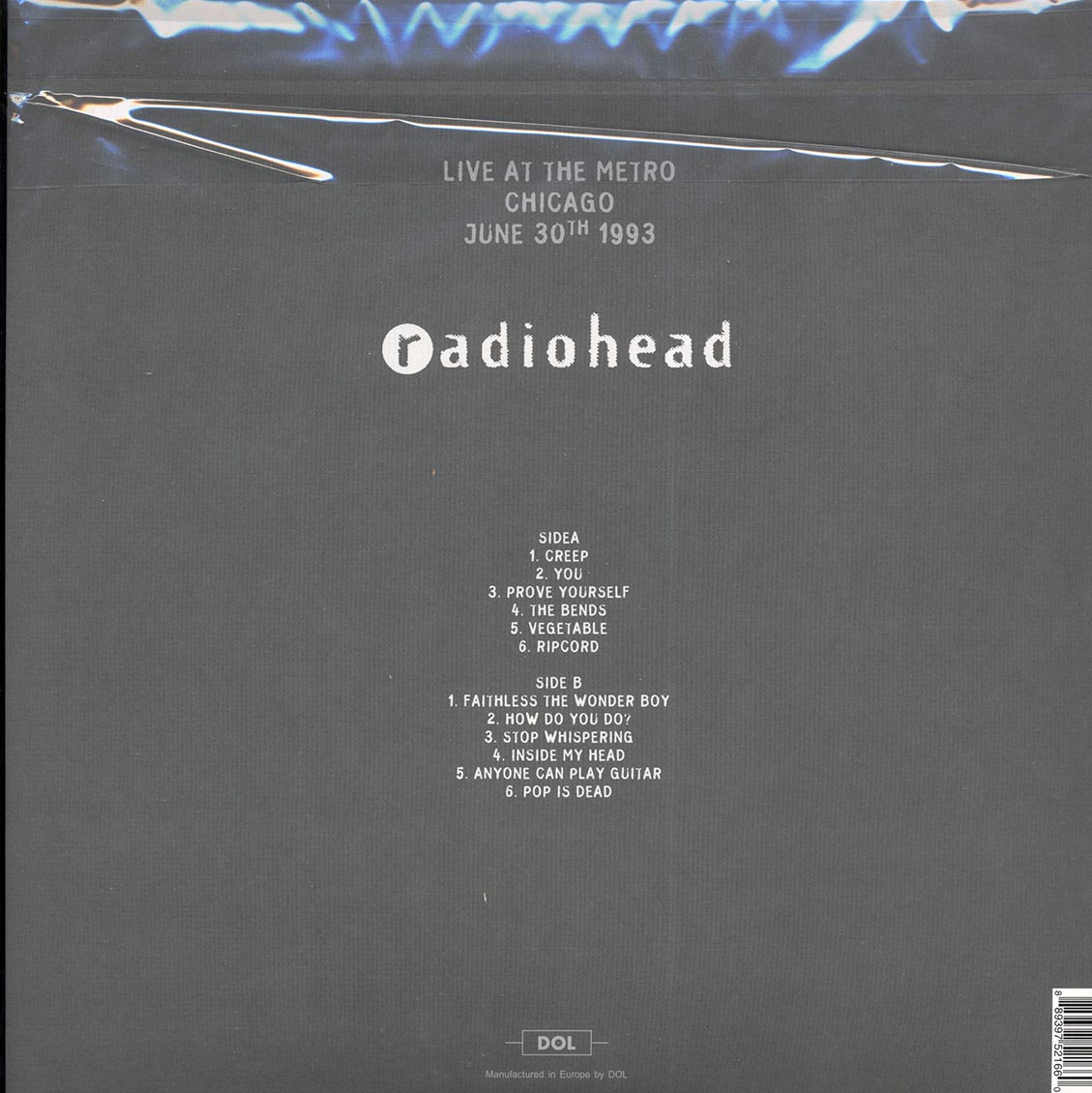 Radiohead - Live In Chicago: Radio Metro June 30th 1993 (Ltd. Pic- Disc) Vinyl Record rear
