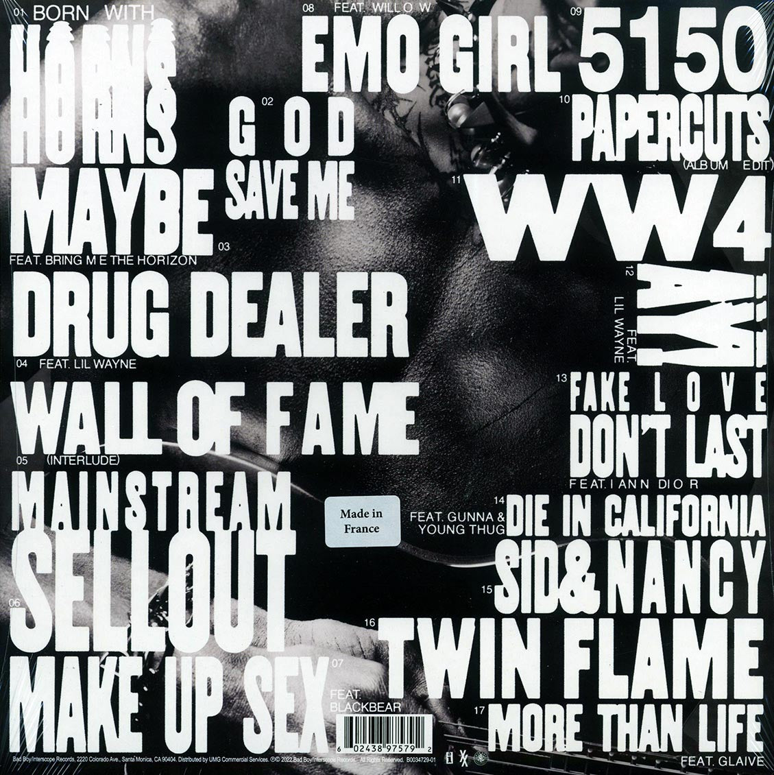 Machine Gun Kelly - Mainstream Sellout (Ltd. Clear Vinyl Record) rear