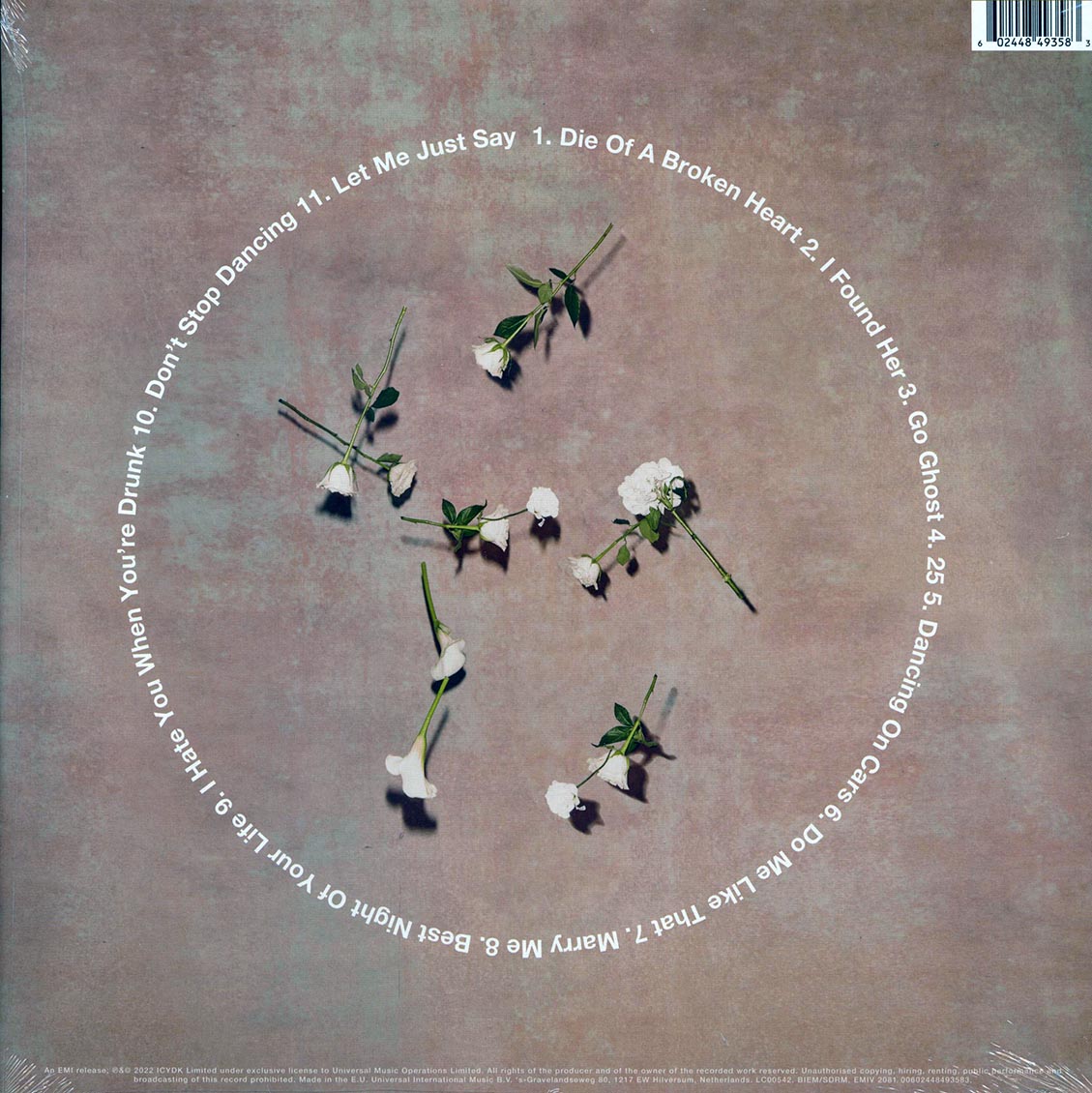 Olly Murs – Marry Me (LP 180g Vinyl Record) rear