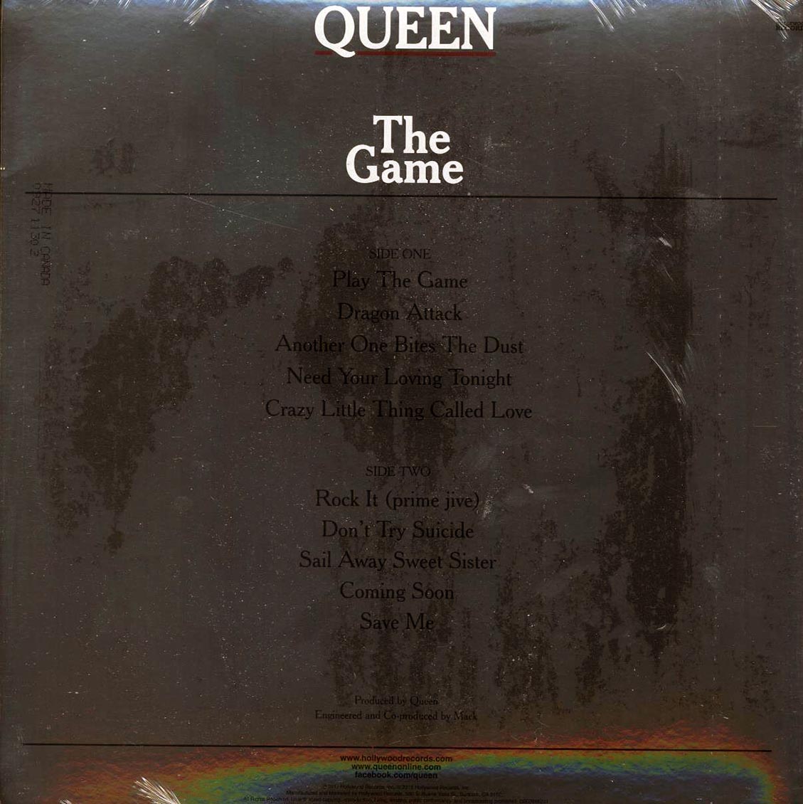 Queen - The Game (Half Speed Mastered LP Silver Vinyl Record) rear