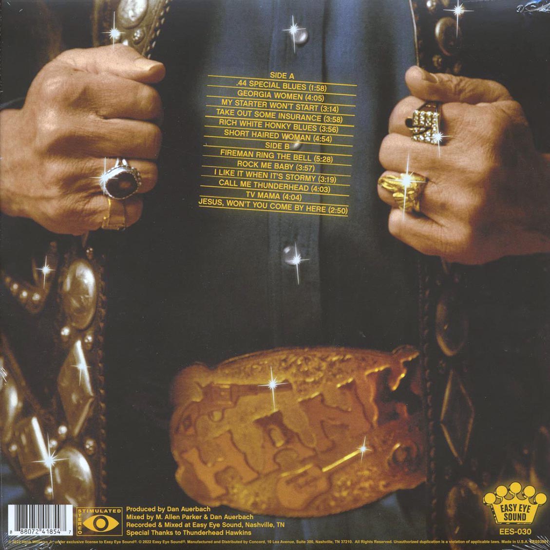 Hank Williams Jr. – Rich White Honky Blues (Vinyl LP) rear