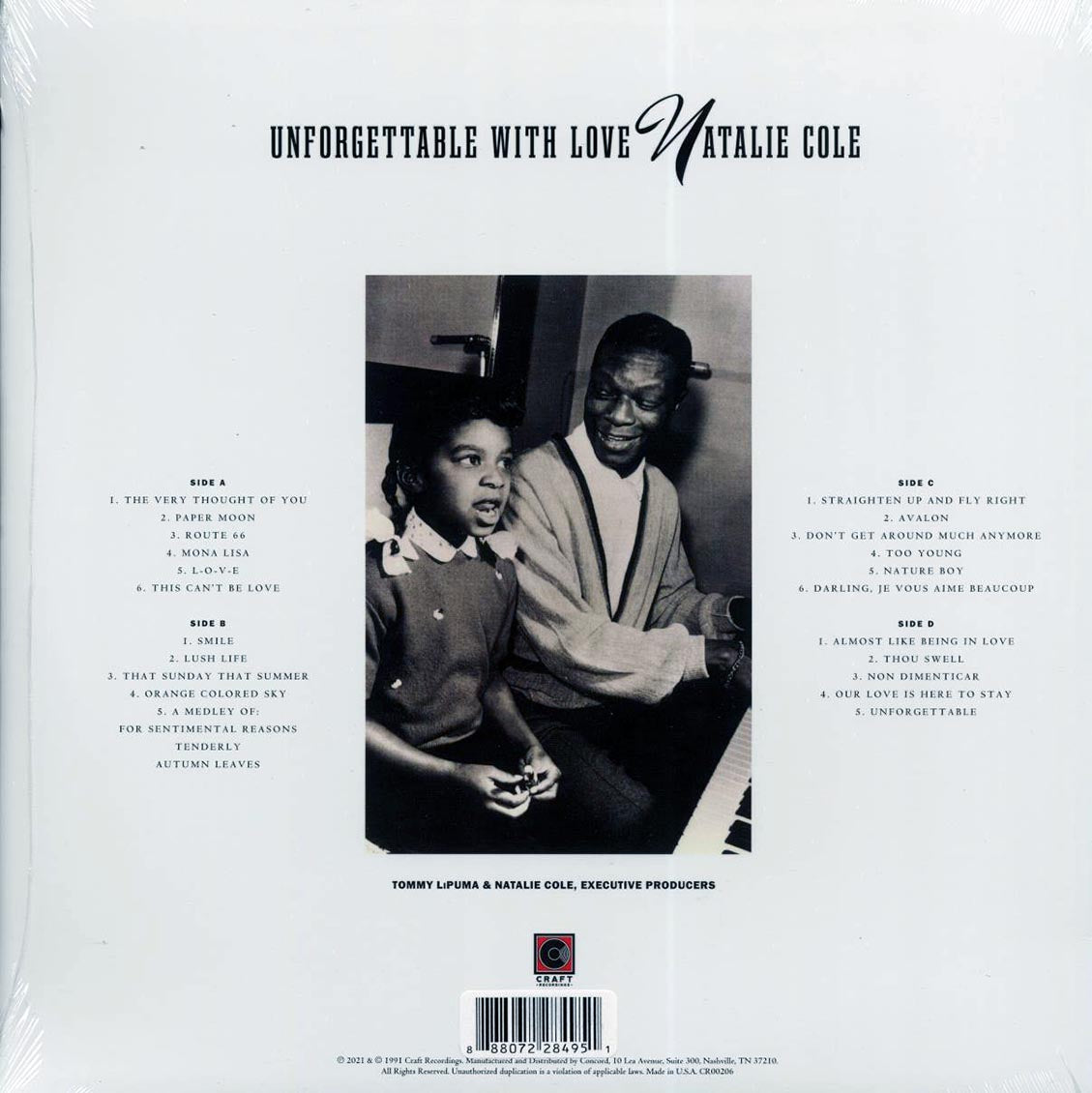 Natalie Cole – Unforgettable With Love (30th Anniversary Opaque Pink 2LP, Remastered, 180g Vinyl) rear