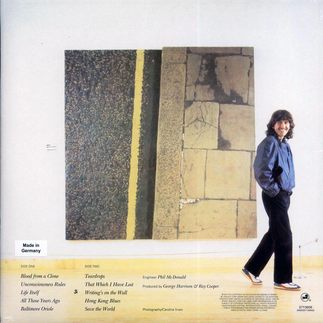 George Harrison – Somewhere In England (180 g Remastered Vinyl LP, 2017 Reissue) rear