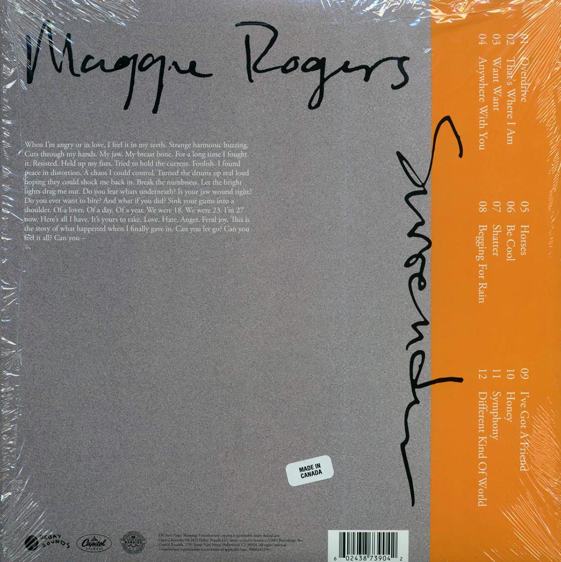 Maggie Rogers - Surrender (LP Vinyl Record) rear
