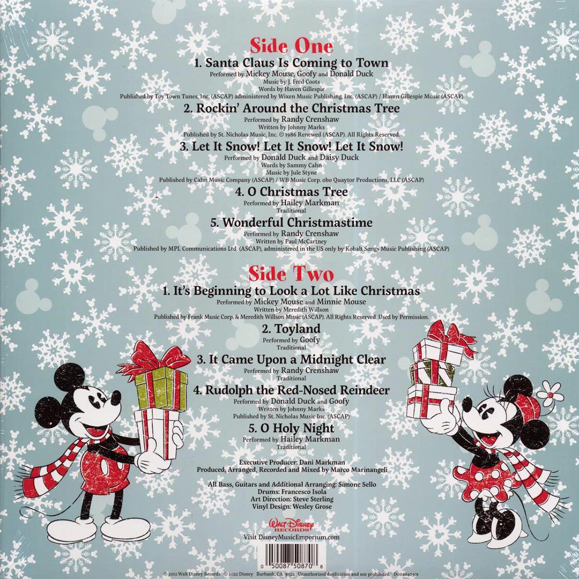 Disney - Jingle Bell Fun (LP Red Translucent Vinyl) rear