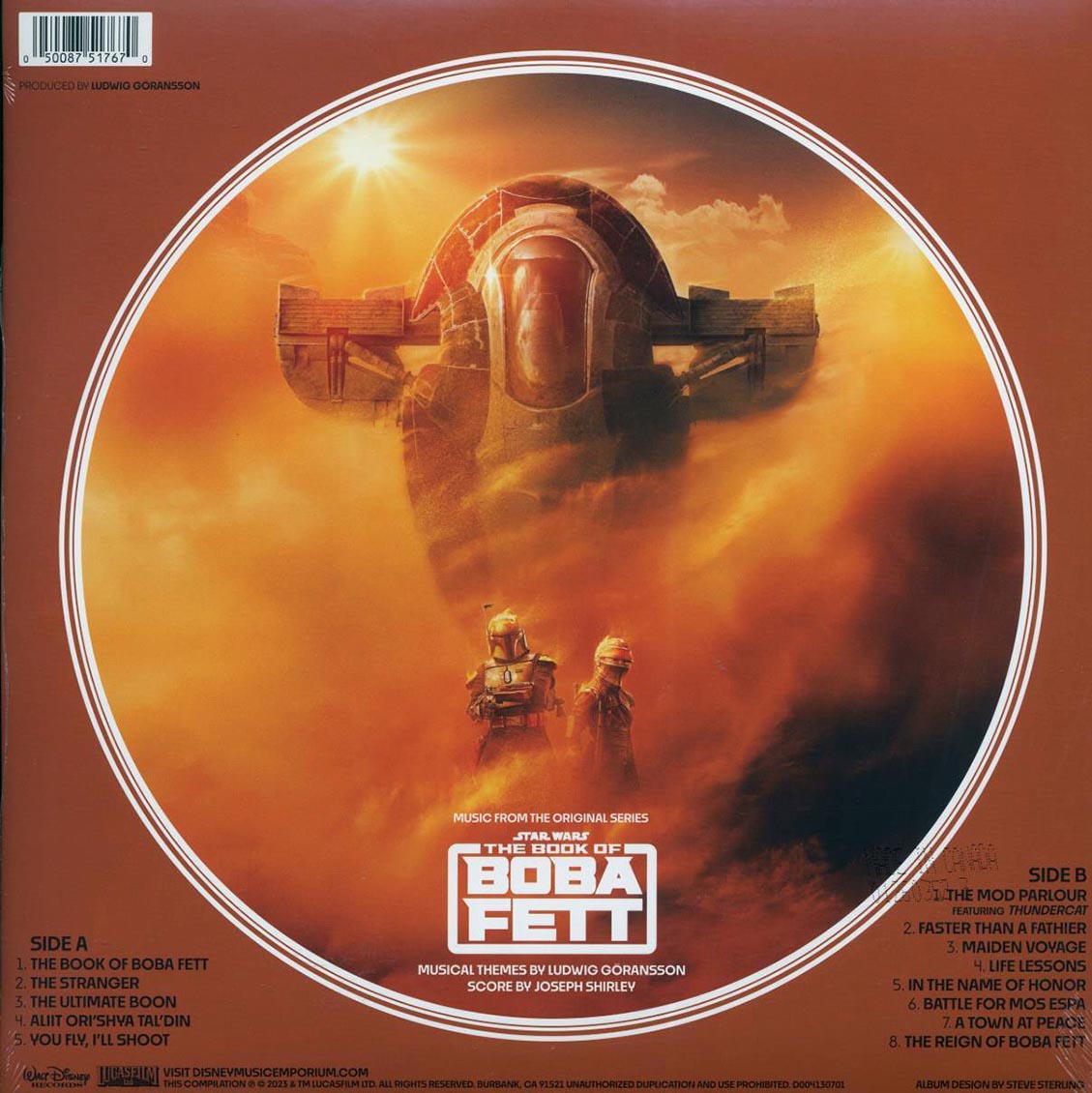 Star Wars: The Book Of Boba Fett – Music From The Original Series (Picture Disc Vinyl LP) rear