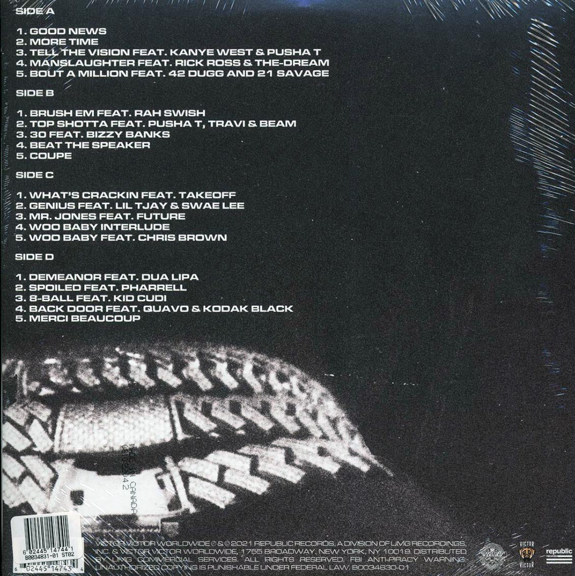 Pop Smoke – Faith (Limited Edition Blue Vinyl 2LP) rear