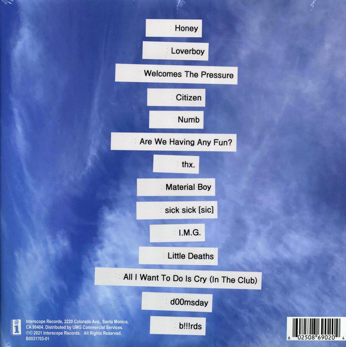 Sir Sly – The Rise & Fall Of Loverboy (2LP Vinyl) rear