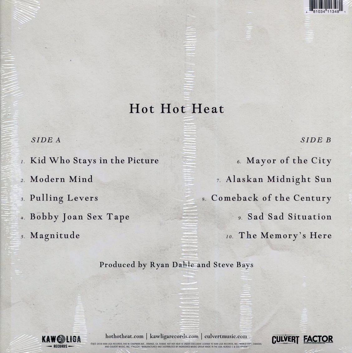 Hot Hot Heat – Hot Hot Heat (Vinyl LP) rear