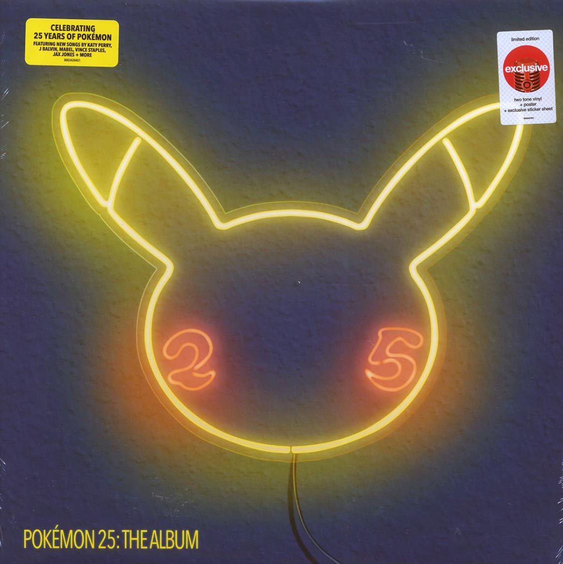 Pokémon 25: The Album (Limited Red & White Split Vinyl LP + Poster) cover