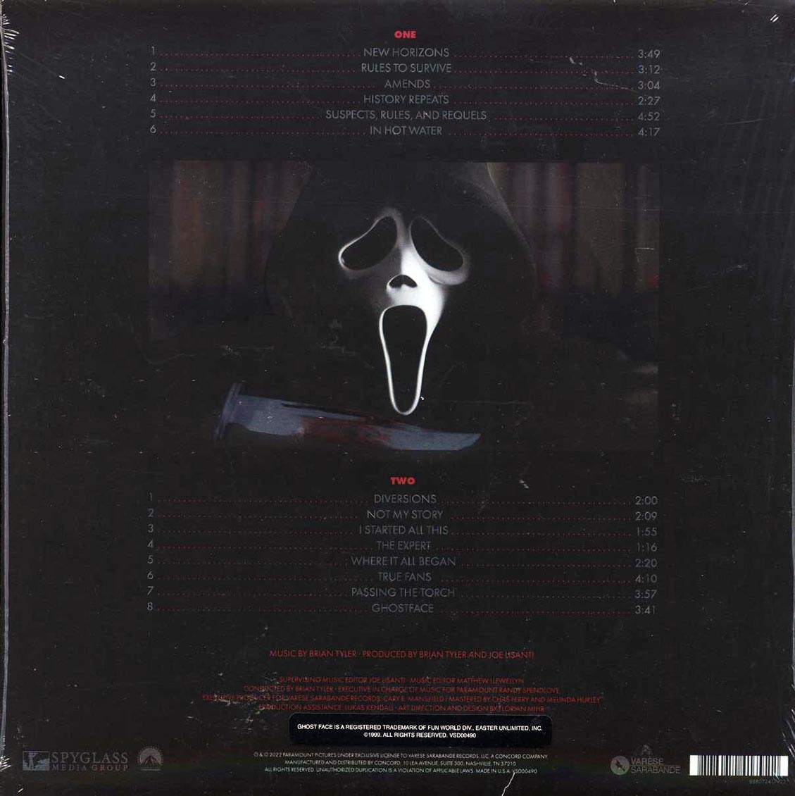 Scream: Music From The Motion Picture (LP Ltd. Vinyl Record) rear