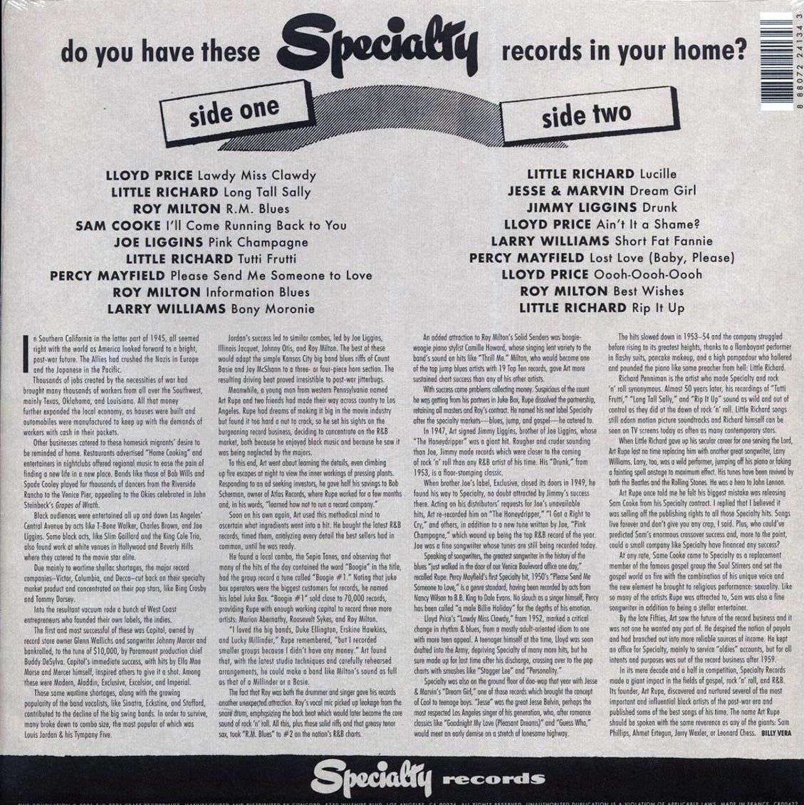 Rip It Up: The Best Of Specialty Records (Vinyl LP) rear
