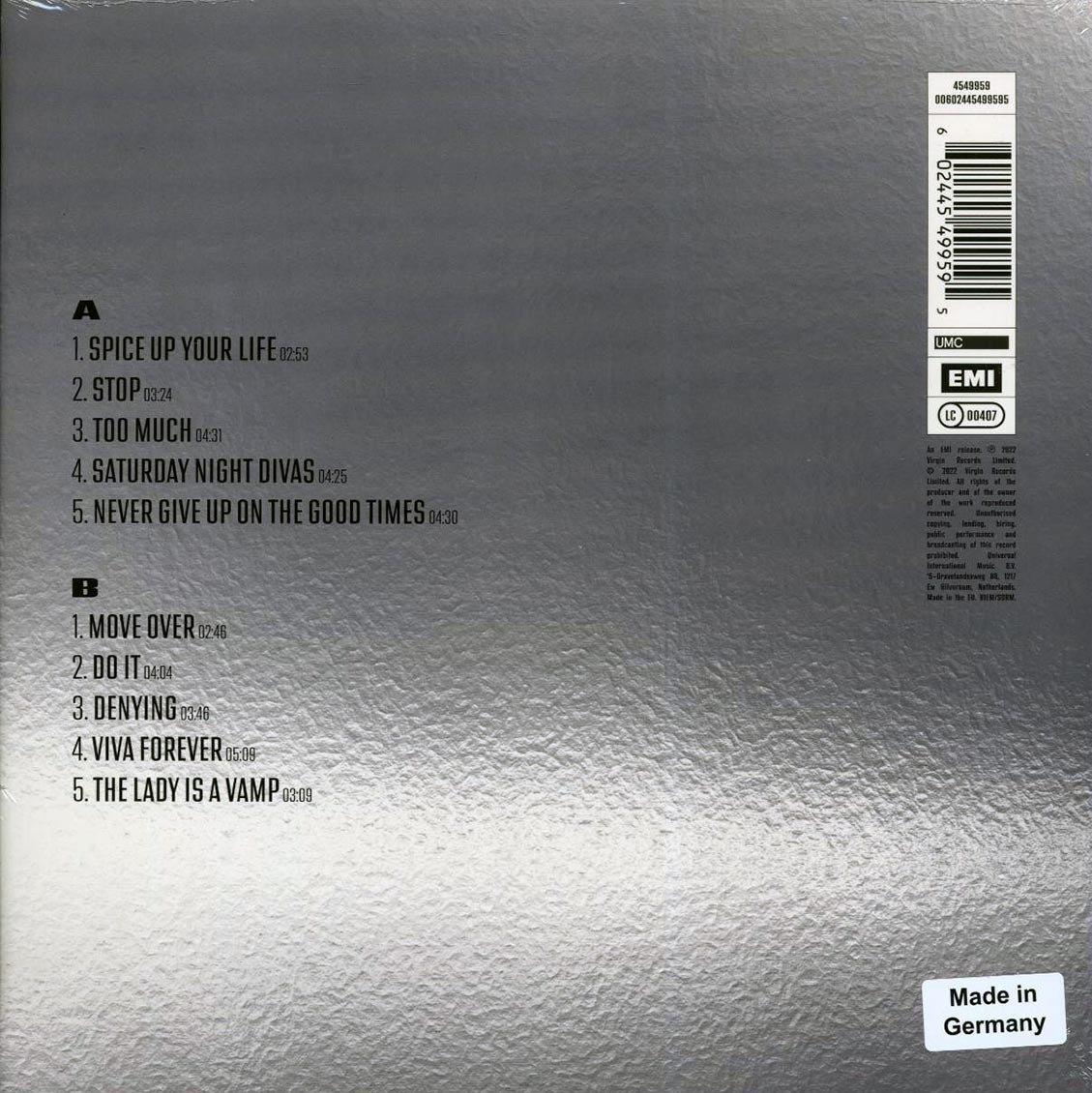 Spice Girls – Spiceworld 25 (Limited Edition Clear Vinyl LP) rear