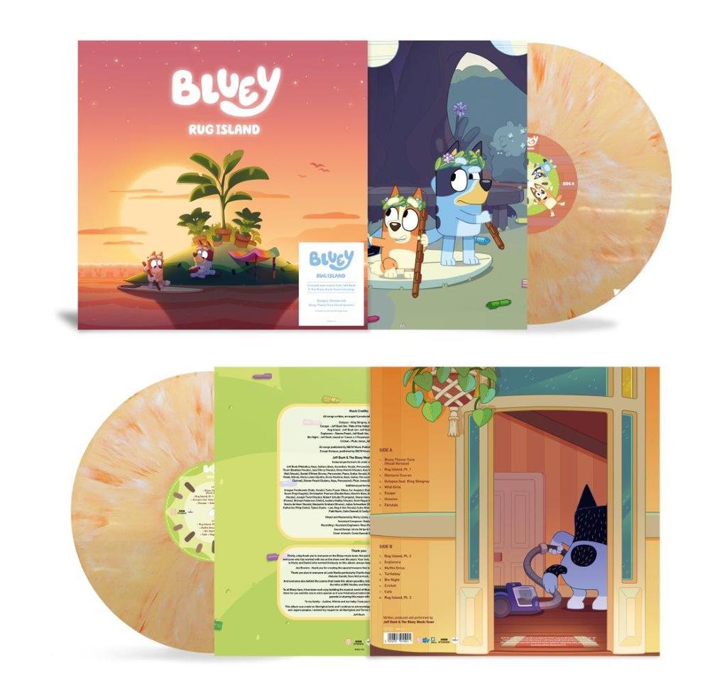 Bluey - Rug Island (LP 140g Sunset Orange Vinyl Record) fold out