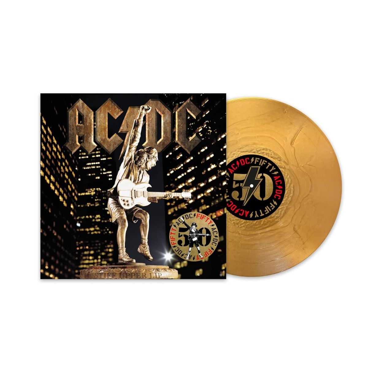 AC/DC - Stiff Upper Lip (50th Anniversary Edition, Gold Color Vinyl Record) vinyl