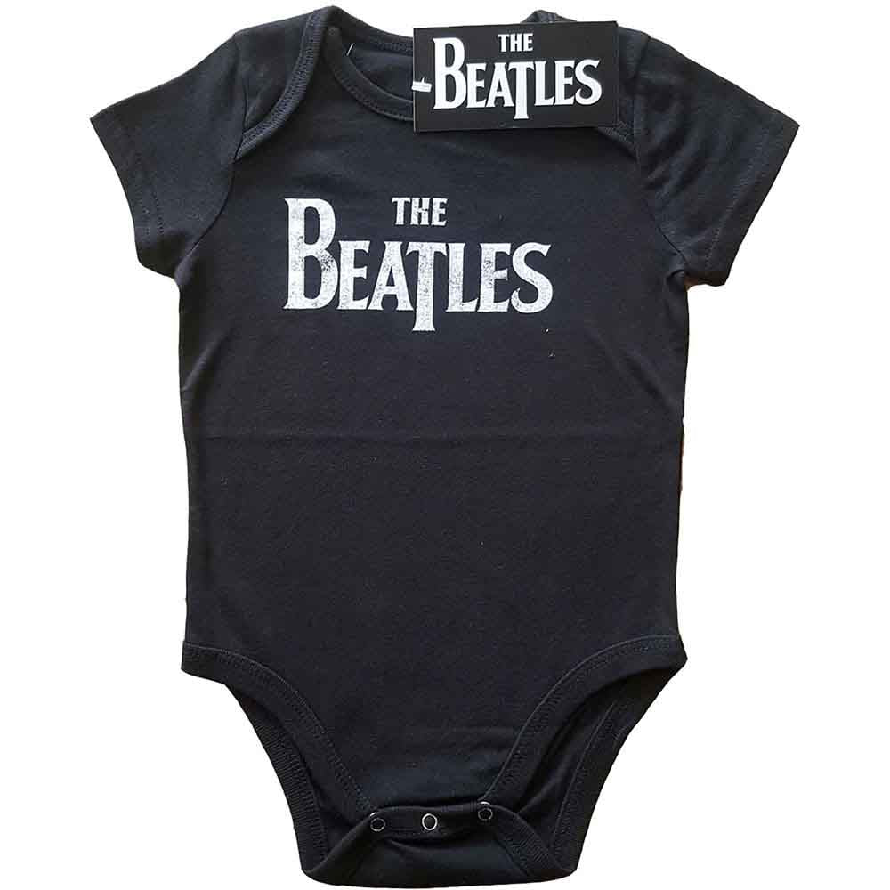 The Beatles - Drop T Logo Baby Onesie (Black)