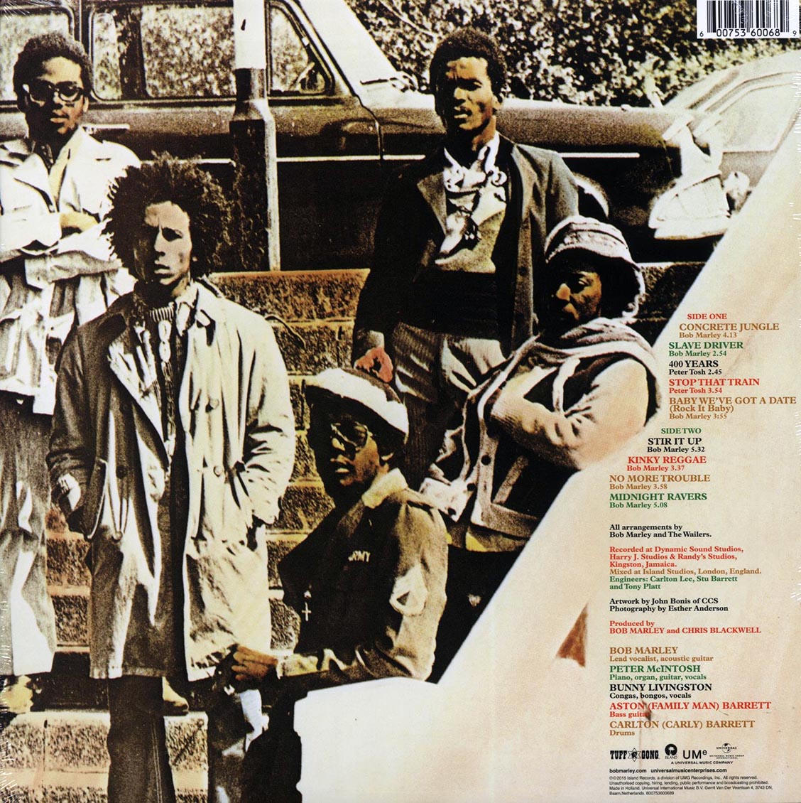 Bob Marley and the Wailers - Catch A Fire (Island)(180g) Vinyl Record rear