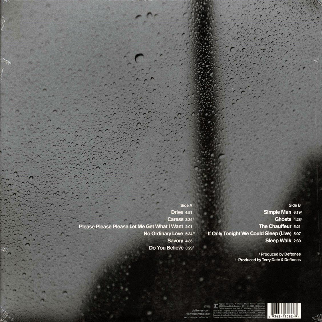 Deftones - Covers (Reprise) (Ltd.) Vinyl Record rear