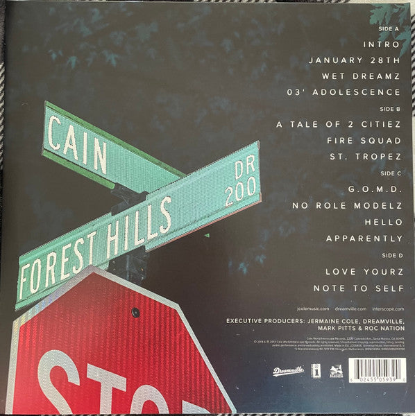J. Cole - 2014 Forest Hills Drive (2LP) Vinyl Record rear