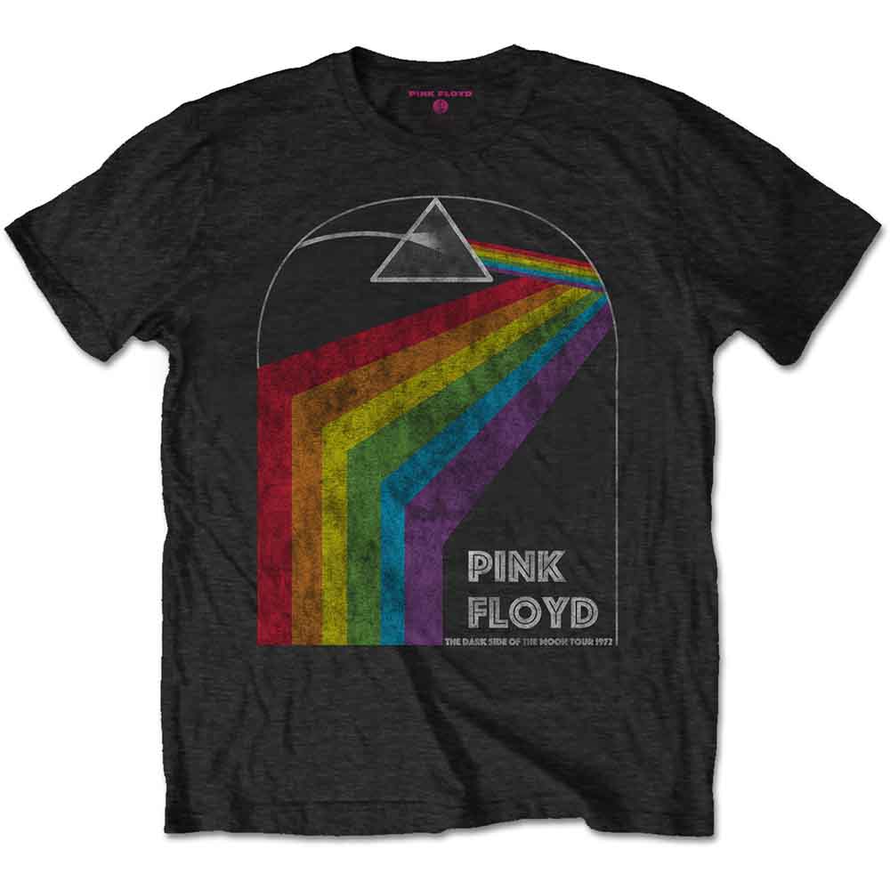 Pink Floyd - Dark Side of the Moon Tour 1972 T-Shirt (Black with Back Print) front