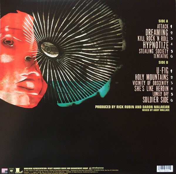 System Of A Down - Hypnotize (LP) Vinyl Record rear