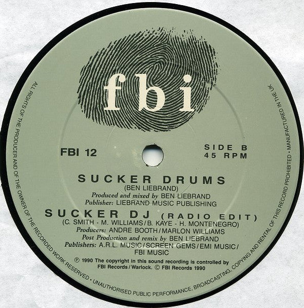 Dimples D - Sucker DJ (12") Vinyl Record label 2