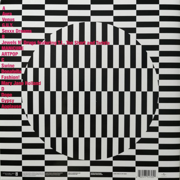 Lady Gaga - ARTPOP (2LP) Vinyl Record rear