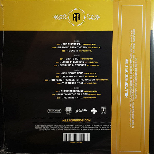 Hilltop Hoods – Drinking From The Sun Instrumental Edition. (Ltd. Numbered) Vinyl Record rear