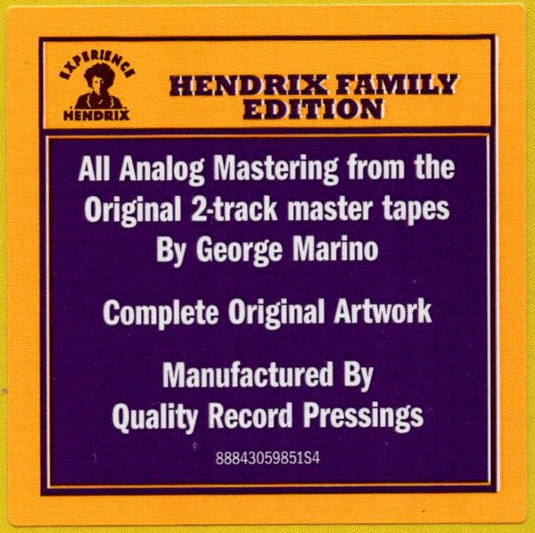 The Jimi Hendrix Experience – Are You Experienced (Remastered 180g Vinyl LP) sticker