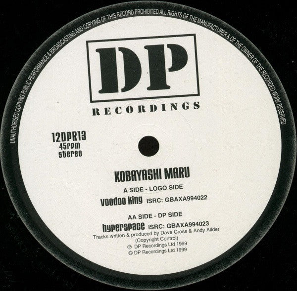 Kobayashi Maru - Voodoo King / Hyperspace (12") Vinyl Record label 1