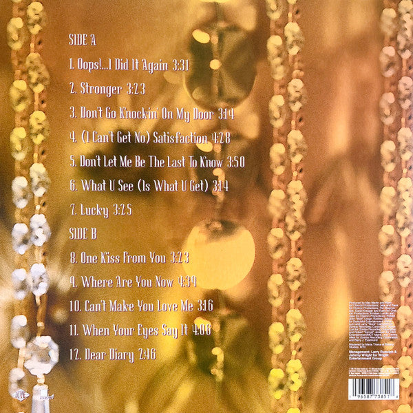Britney Spears - Oops!... I Did It Again (LP) Vinyl Record rear