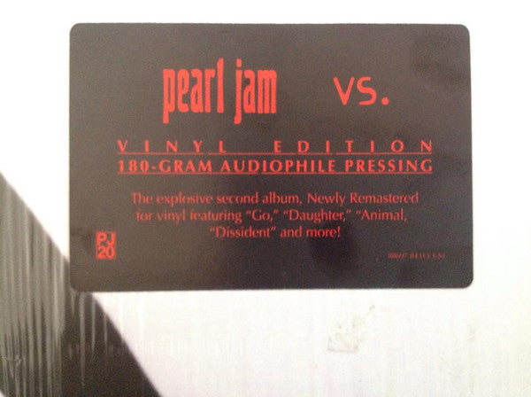 Pearl Jam - Vs. (LP Remastered 180g Audiophile Vinyl Record) label