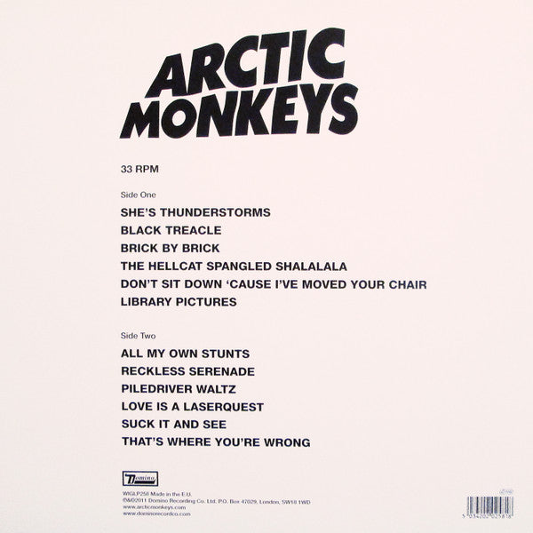 Arctic Monkeys – Suck It And See (180g Vinyl LP) rear