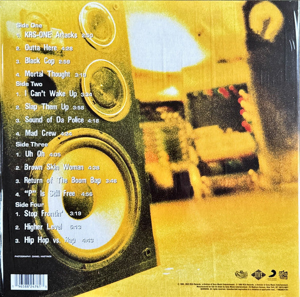 KRS-One - Return Of The Boom Bap (2LP) (Orange & Blue Swirl Vinyl Record, gatefold) rear