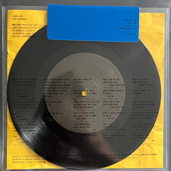 Charli XCX - Brat (Limited Edition LP, Includes "Club Classics" 7" vinyl) Vinyl Record 7"