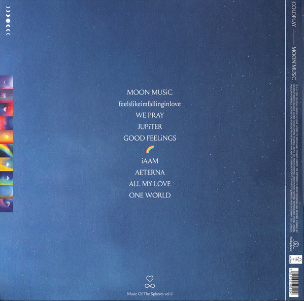 Coldplay – Moon Music (LP Clear Vinyl EcoRecord) rear