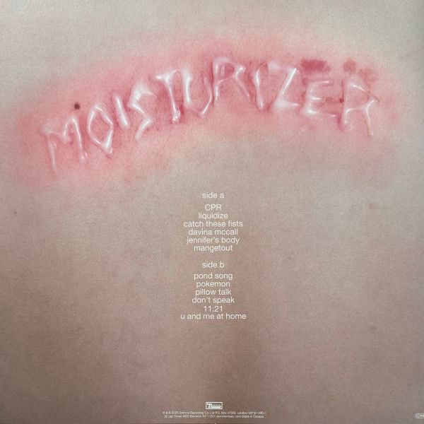 Wetleg – Moisturizer (Limited Edition Clear Vinyl LP) rear