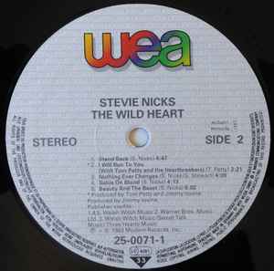 Stevie Nicks - The Wild Heart (First Pressing) Vinyl Record Label 2