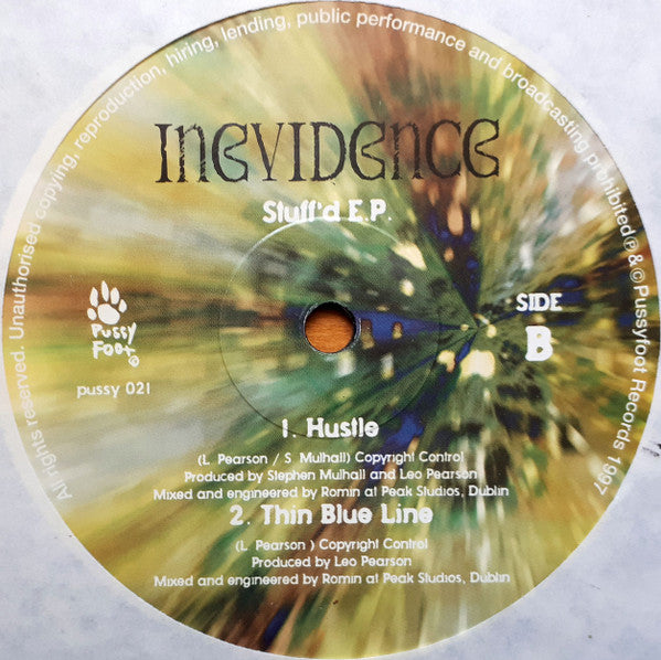 Inevidence - Stuff'd (12") (Pussyfoot) Vinyl Record label 2